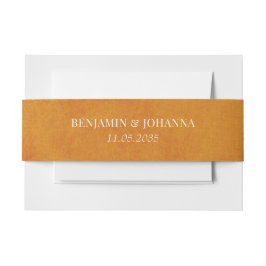 Elegante Sonnenuntergang Orangefarbene Hochzeit Einladungsbanderole