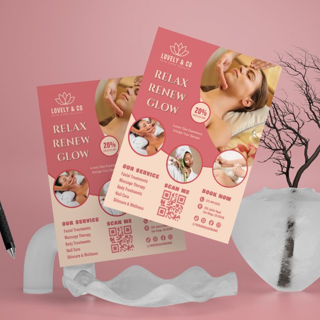 Elegante Spa- und Salon-Schönheitsflyer-Vorlage Flyer (Von Creator hochgeladen)