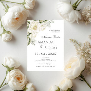 Elegante spanische Hochzeitseinladung Einladung