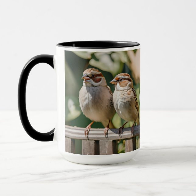 Elegante Sparrow-Keramik-Tasse Tasse (Links)