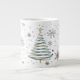 Elegante Spiral Christmas Tree Tasse