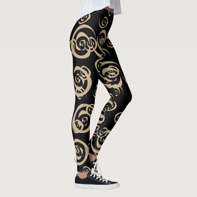 elegante Spiralmuster Leggings (Rechts)