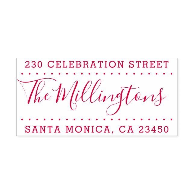 Elegante Split Address Self-Inking-Rücksendeadress Permastempel (Design)