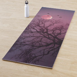 Elegante Spooky Halloween Themenbaum Mondwerk Yogamatte