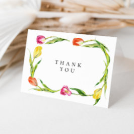 Elegante Spring Blume Tulip Brautparty Dankeskarte