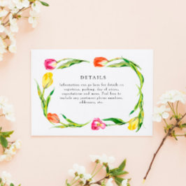 Elegante Spring Blume Tulip Brautparty RSVP Karte