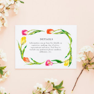 Elegante Spring Blume Tulip Brautparty RSVP Karte