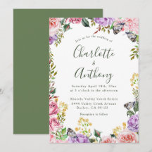 Elegante Spring Butterfly Floral Wedding