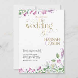 Elegante Spring Florals Hochzeit Einladung