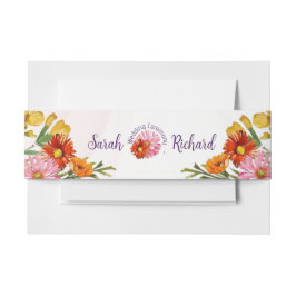 Elegante Spring Wildblume Floral Wedding Einladungsbanderole