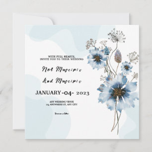 Elegante Square Card Hochzeitskartendesign Einladung