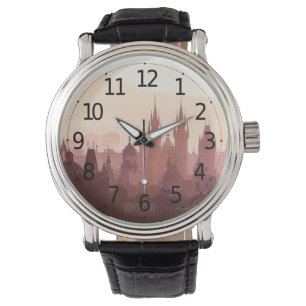 Elegante Stadt Prag Akrylic Artwork  Armbanduhr