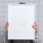 Elegante Star Real Foliendrucke<br><div class="desc">Elegante Star Real Gold Linien Prints</div>