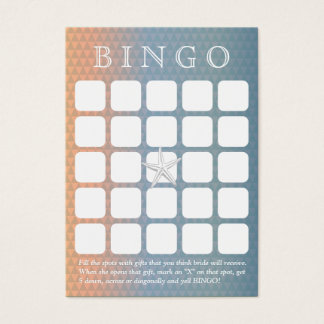 Elegante Starfish 5x5 Brautparty Bingo Card