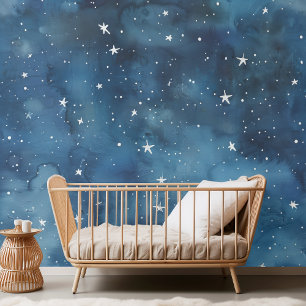 Elegante Starry Night Watercolor Tapete