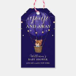 Elegante Stars Bear Hot Air Ballon Boy Baby Dusche Geschenkanhänger