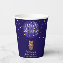Elegante Stars Bear Hot Air Ballon Boy Baby Dusche Pappbecher
