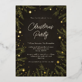 Elegante Stars Weihnachts-Party Einladung