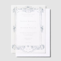Elegante staubblaue Chinoiserie-Engel-Hochzeit