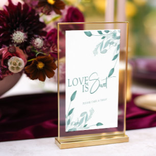Elegante Staubblaue Eukalyptus-Teal-Blumenhochzeit Poster