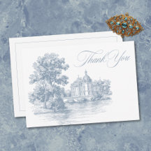 Elegante staubblaue Toile French Manor Hochzeit