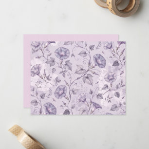 Elegante, staubige Lavendel-Prächtige Trichterwind Mitteilungskarte