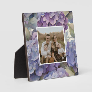 Elegante, staubige, lila Hydrangeas Fotoplatte