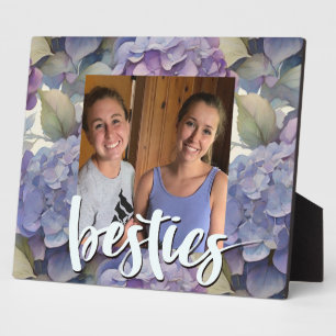 Elegante, staubige, lila Hydrangeas Fotoplatte