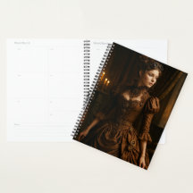 Elegante Steampunk-Victorian-Lady in Braun