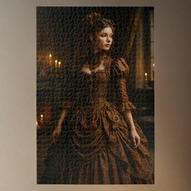 Elegante Steampunk Viktorianisch Lady in Brown Puzzle (Von Creator hochgeladen)