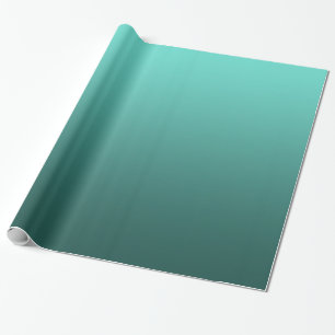 Elegante Steigungs-aquamarines Grün Geschenkpapier