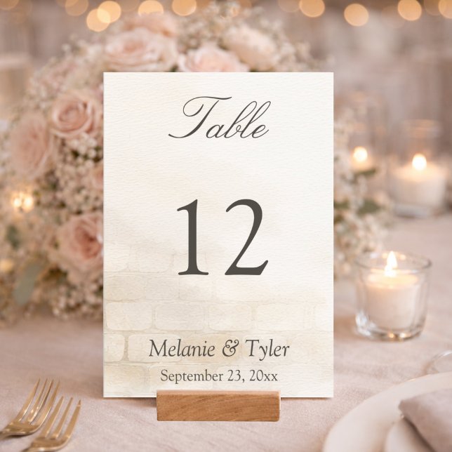 Elegante Stein-Hochzeitstisch-Nummer Tischnummer (Frost Chapel wedding suite table number
)