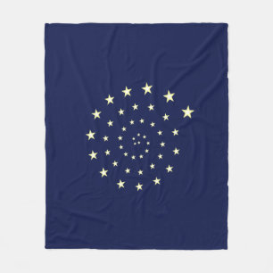Elegante Sterne spiralisieren auf Navy Blau Fleecedecke