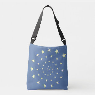 Elegante Sterne spiralisieren auf wundersamem Blau Tragetaschen Mit Langen Trägern