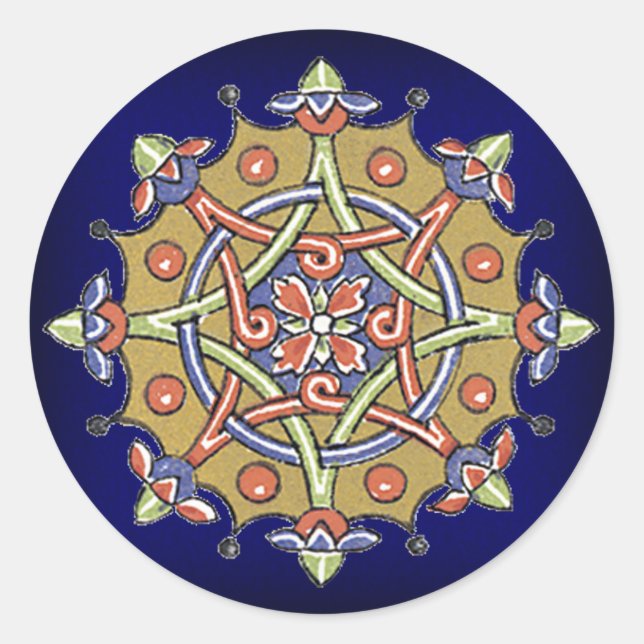 Elegante Sticker für geometrische Siegel der Antik (Vorderseite)