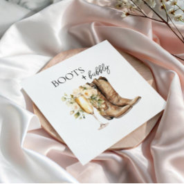 Elegante Stiefel und Bubbly Paper Napkin Serviette