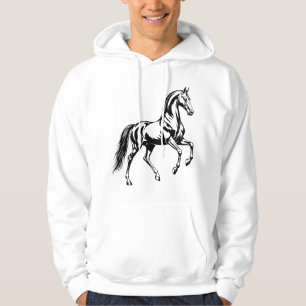 Elegante stilisierte Abbildung des Akhal-Teke-Pfer Hoodie