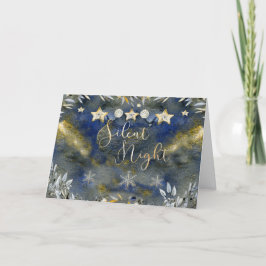 Elegante Stille Nacht Weihnachtskarte Feiertagskarte