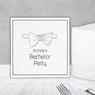 Elegante stilvolle Bow Krawatte Custom Bachelor Pa Serviette
