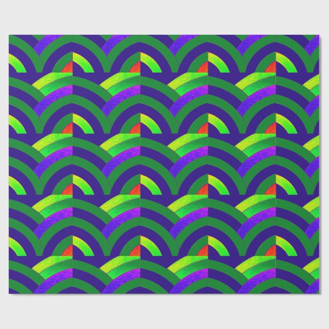 elegante, stilvolle Chevrons Geschenkpapier (Flach)
