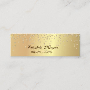 Elegante stilvolle Chic Imitate Gold-Diamonds Mini Visitenkarte