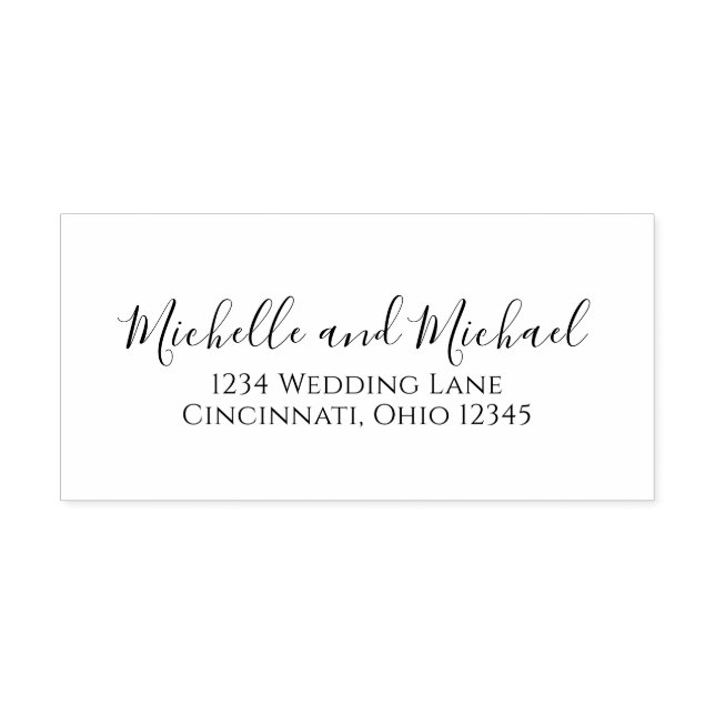 Elegante stilvolle Einfache Rücksendeadresse Hochz Permastempel (Design)