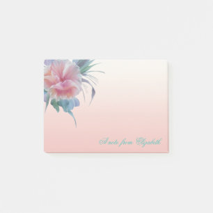 Elegante stilvolle girly, Aquarell-Blumen Post-it Klebezettel