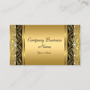 Elegante stilvolle Gold-Schwarz-Diamant Visitenkarte