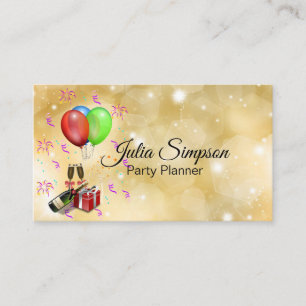 Elegante, stilvolle, Gold, Shiny, farbenfrohe Ball Visitenkarte