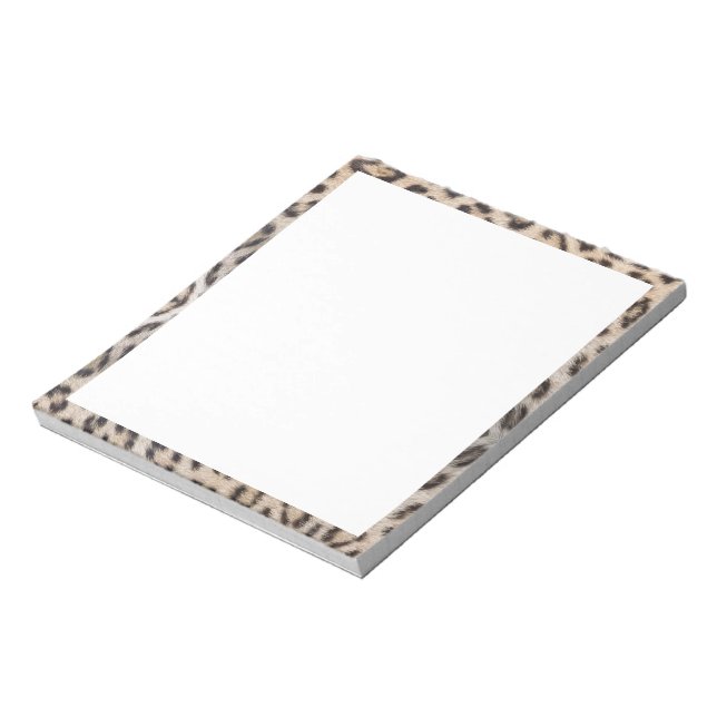 Elegante, stilvolle Leoparden-Geparden-Pelzgrenze Notizblock (Rotiert)