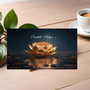 Elegante stilvolle Lotus-Yoga-Lehrerin Visitenkarte