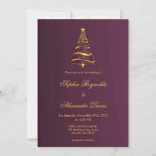 Elegante stilvolle minimalistische Weihnachtsbaum- Einladung