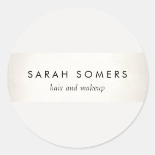 Elegante, stilvolle, moderne IMITATE Silber gestre Runder Aufkleber