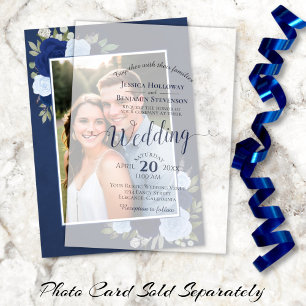 Elegante stilvolle Navy-Blau- Script-Kalligrafie-H